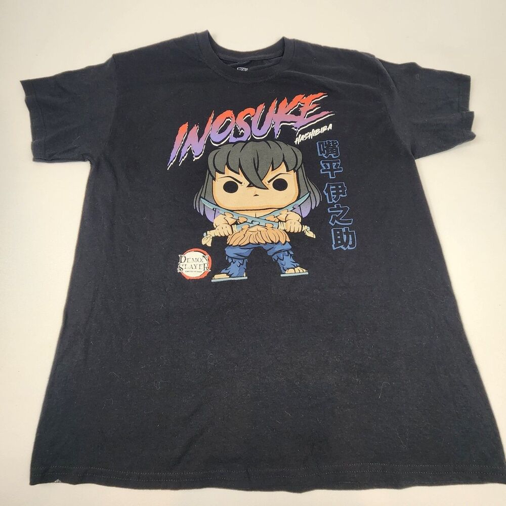Demon Slayer Hashibira Inosuke Funko Pop Anime Graphic T Shirt Size Large